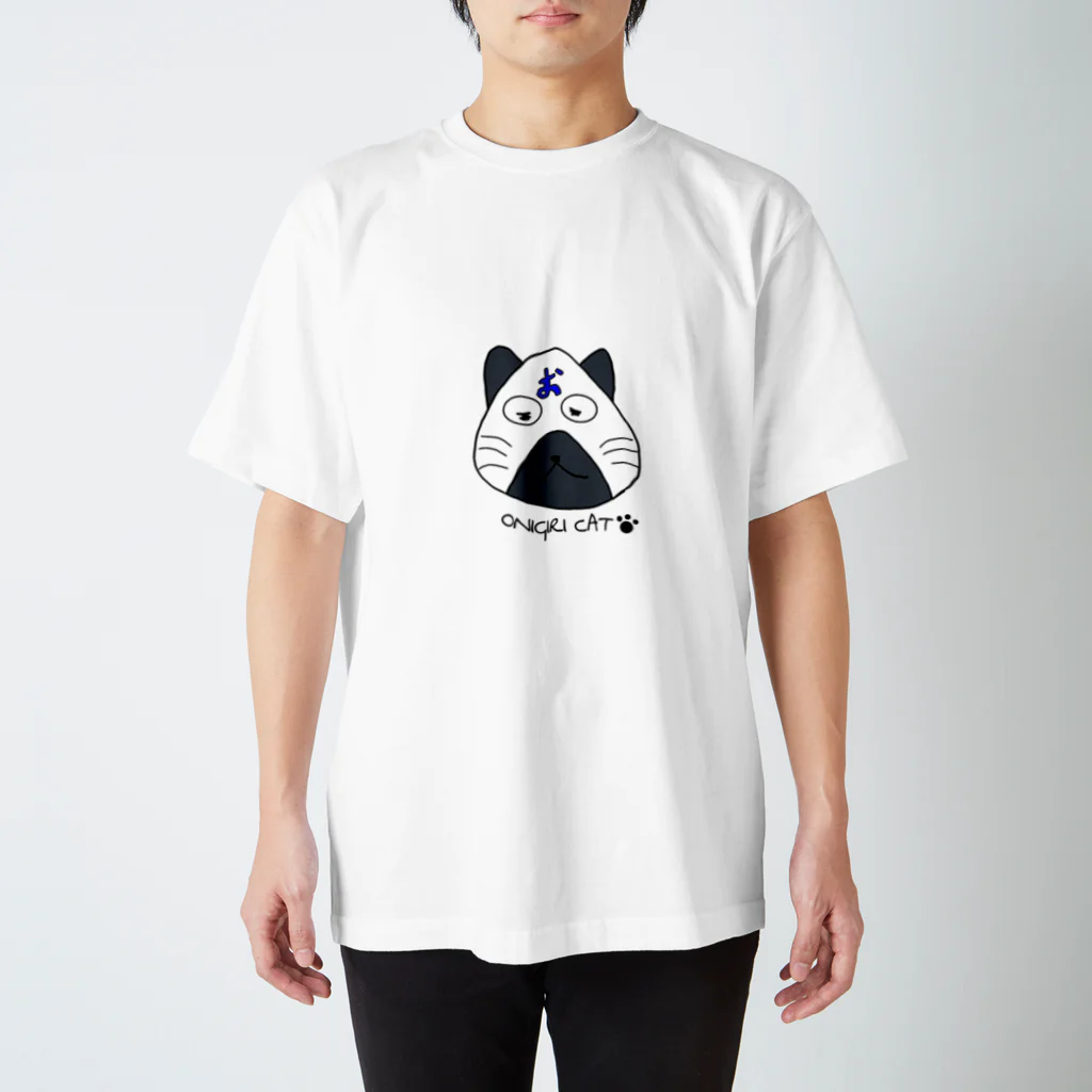 のらぬこさんのおにぎりねこ Regular Fit T-Shirt