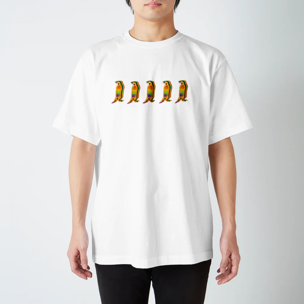 ⚫︎.3 ⚫︎SORRISOのミーアキャッ党　meerkat 虹 Regular Fit T-Shirt