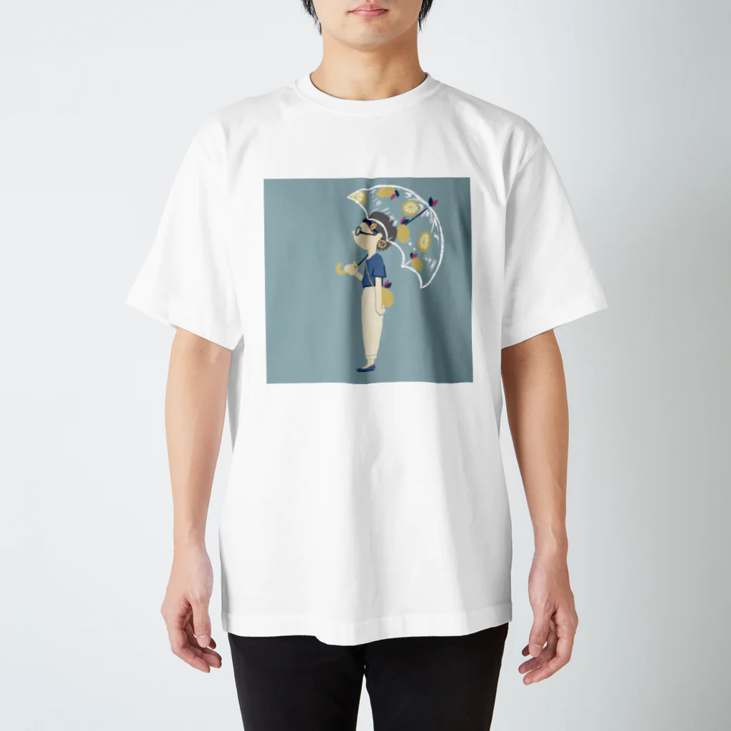 Love  corinのレモン傘の女の子 Regular Fit T-Shirt