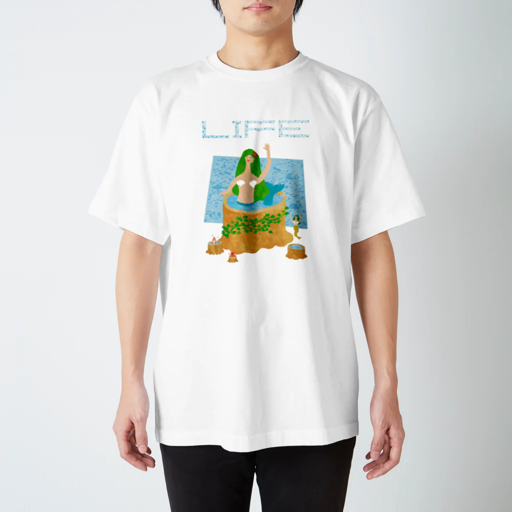 abeshiのLIFE人魚 スタンダードTシャツ