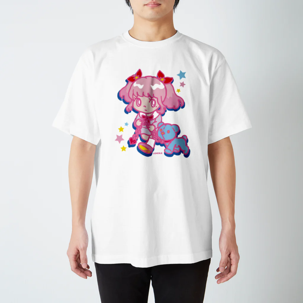 CHEBLOのONNANOKO【Pink】 スタンダードTシャツ