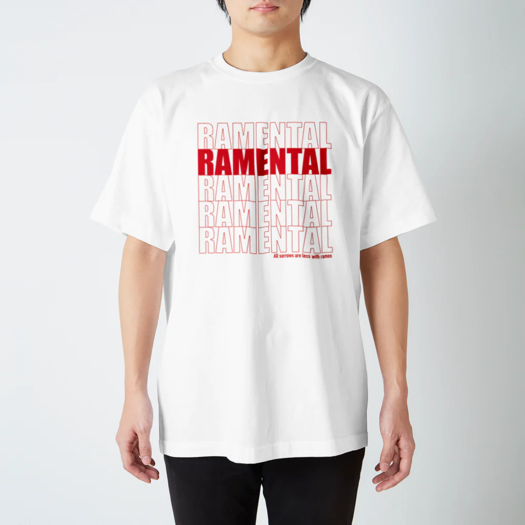 slurperのRAMENTAL white スタンダードTシャツ