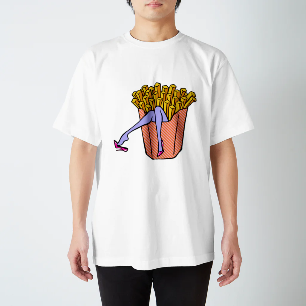 Mieko_Kawasakiの誘惑の🍟フライドポテト　 Regular Fit T-Shirt