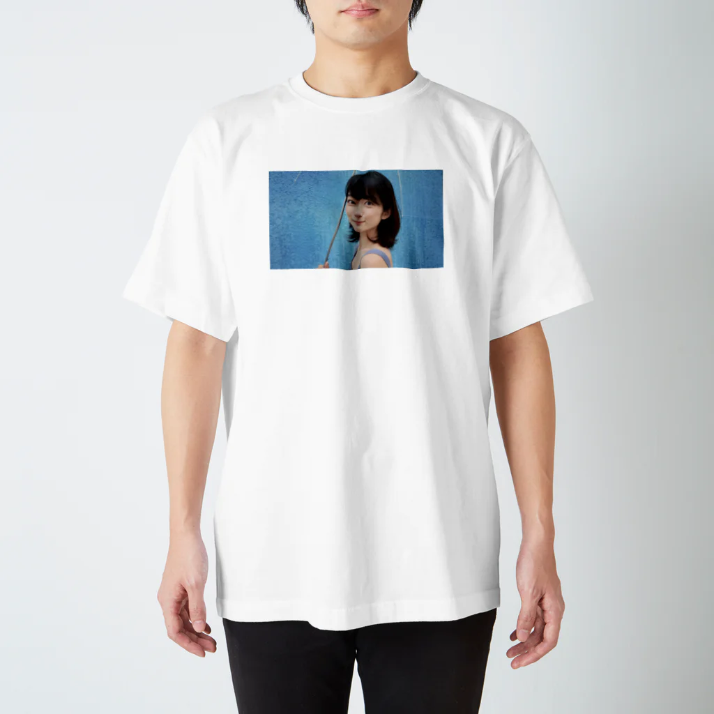 森田涼花のLight blue Regular Fit T-Shirt