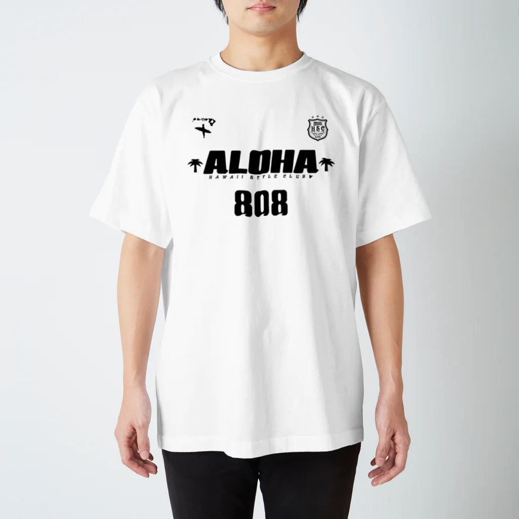 ハワイスタイルクラブの〔Back Print〕 Team ALOHA 808 Regular Fit T-Shirt