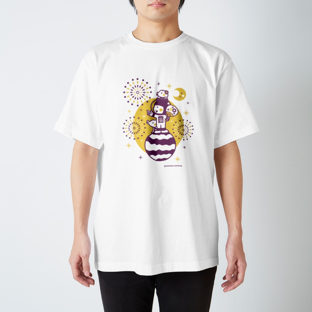 ミニマムユニヴァース@SUZURIのAstronauts - Fireworks Regular Fit T-Shirt