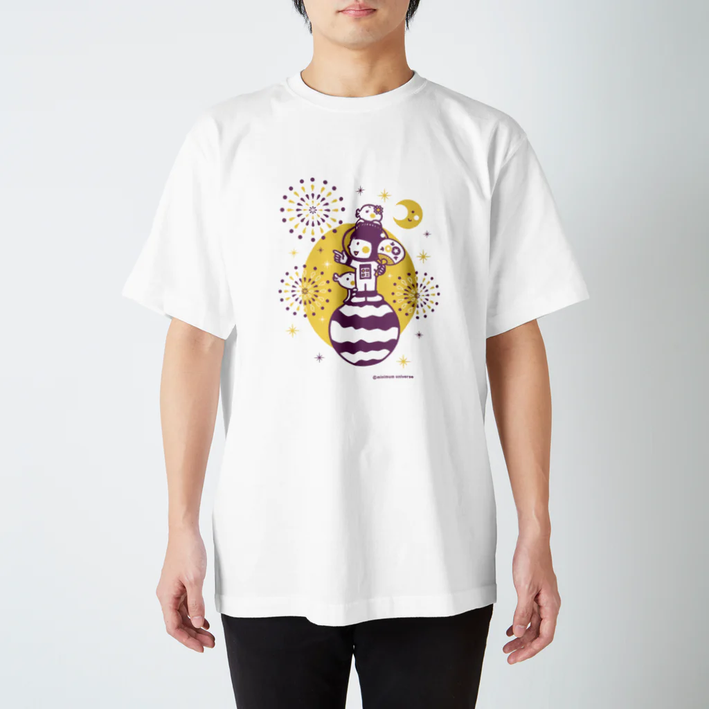 ミニマムユニヴァース@SUZURIのAstronauts - Fireworks Regular Fit T-Shirt