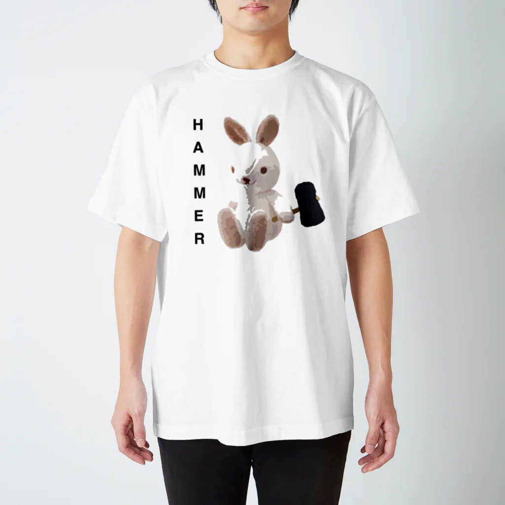 Five SenseSのHAMMER/T-shirt/白うさぎ スタンダードTシャツ