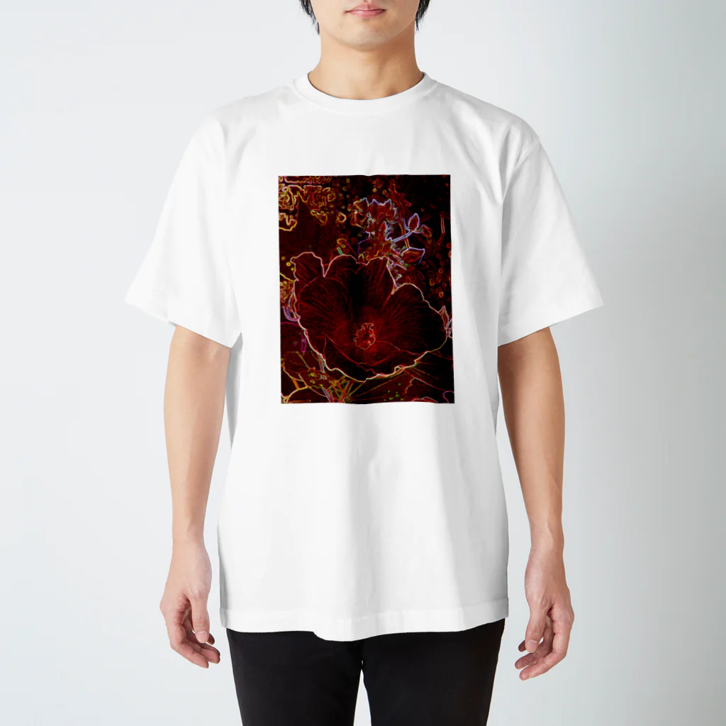 hiroki-naraの芙蓉 DATA_P_154　Confederate Rose ハスの花の古名 スタンダードTシャツ