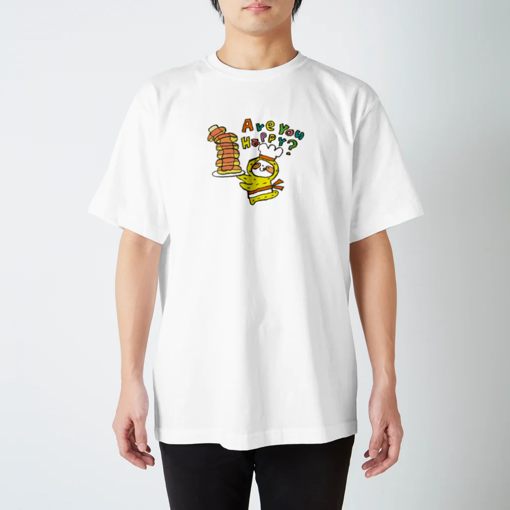 ゴキゲンサンショップのアーユーハッピー？レッド スタンダードTシャツ