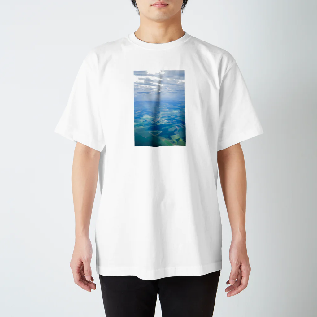 リンの工作室の雲と田畑　空 スタンダードTシャツ