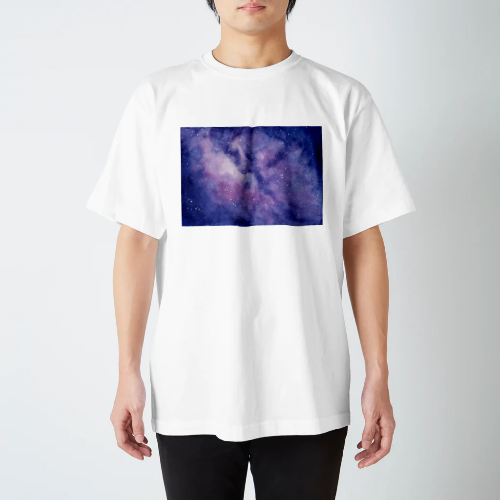 acoustic artの天の川　銀河系　水彩イラスト　スマホケース Regular Fit T-Shirt