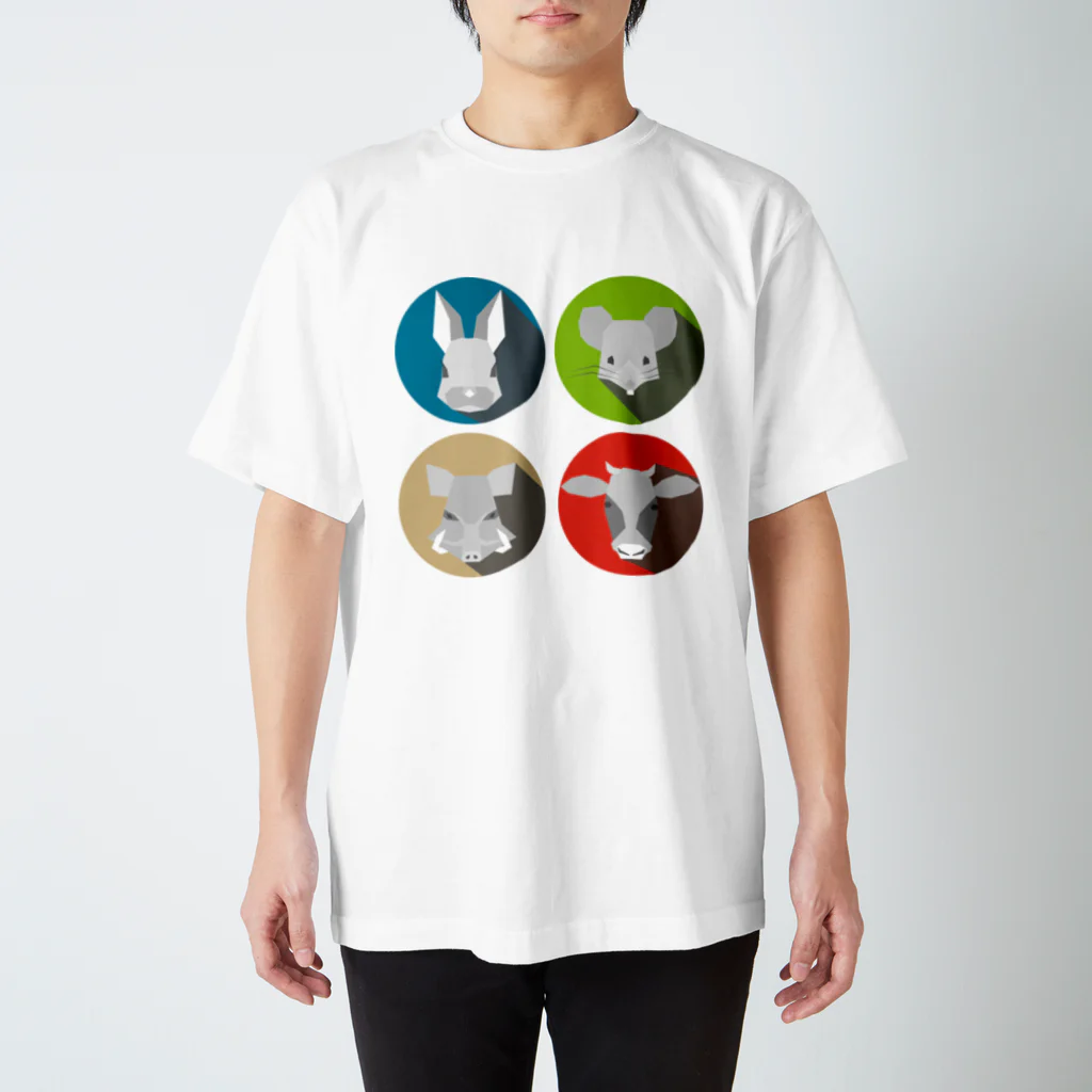 こばちデザインのアイコニマル第二弾 スタンダードTシャツ