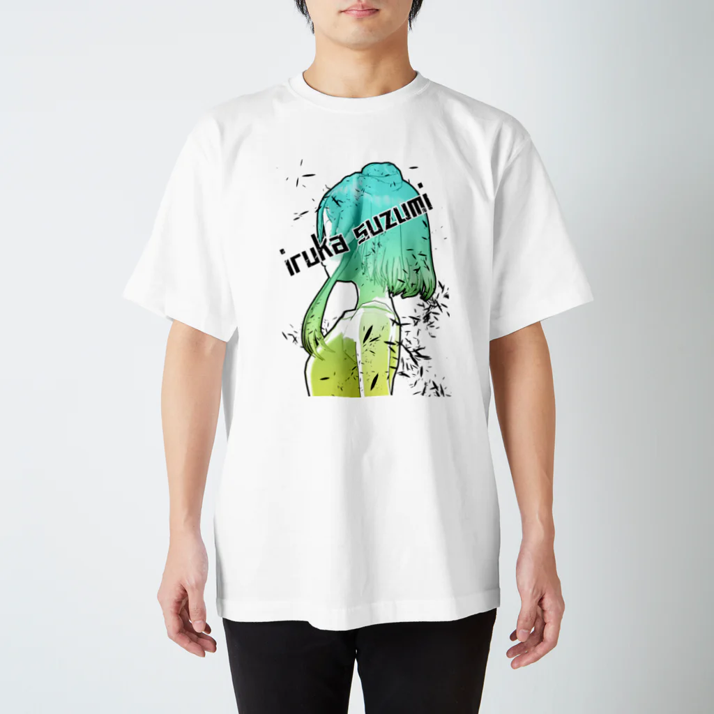 涼海衣瑠香🌊🐬新人Vtuberのsuzumi ブラック スタンダードTシャツ