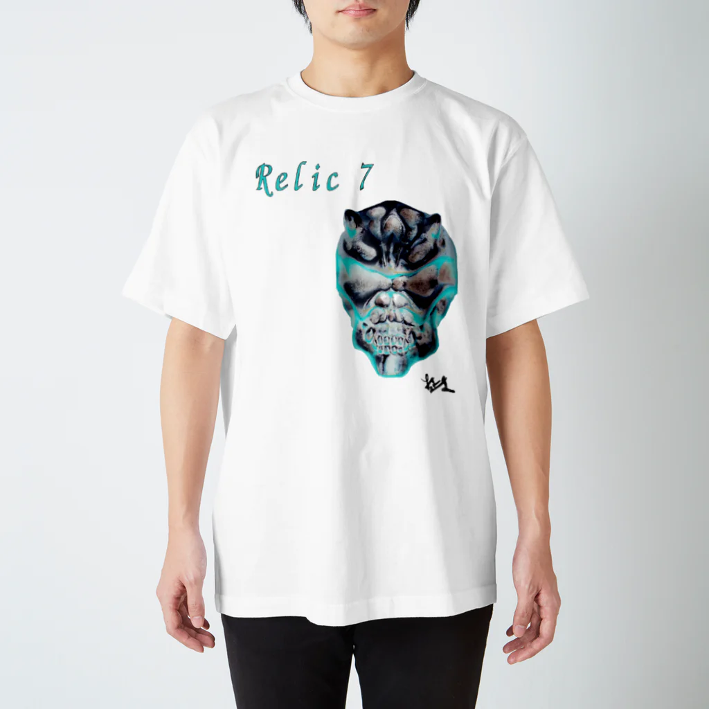 Relic7のRelic 7　二角鬼スカル スタンダードTシャツ