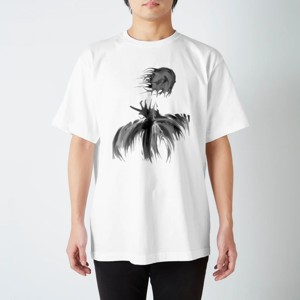 oregaの月夜を飛ぶ鳥 スタンダードTシャツ