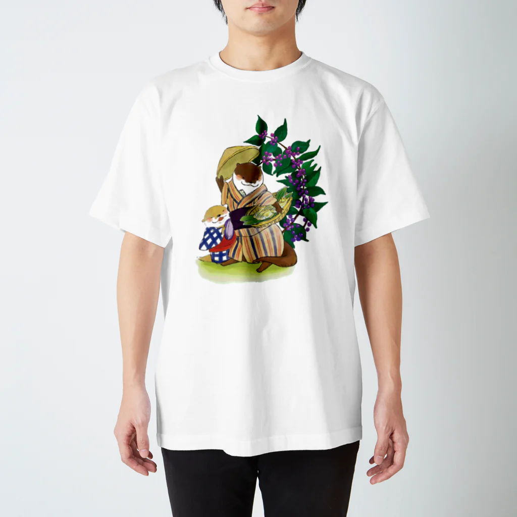 ワニマックスのカワウソの魚屋さん スタンダードTシャツ