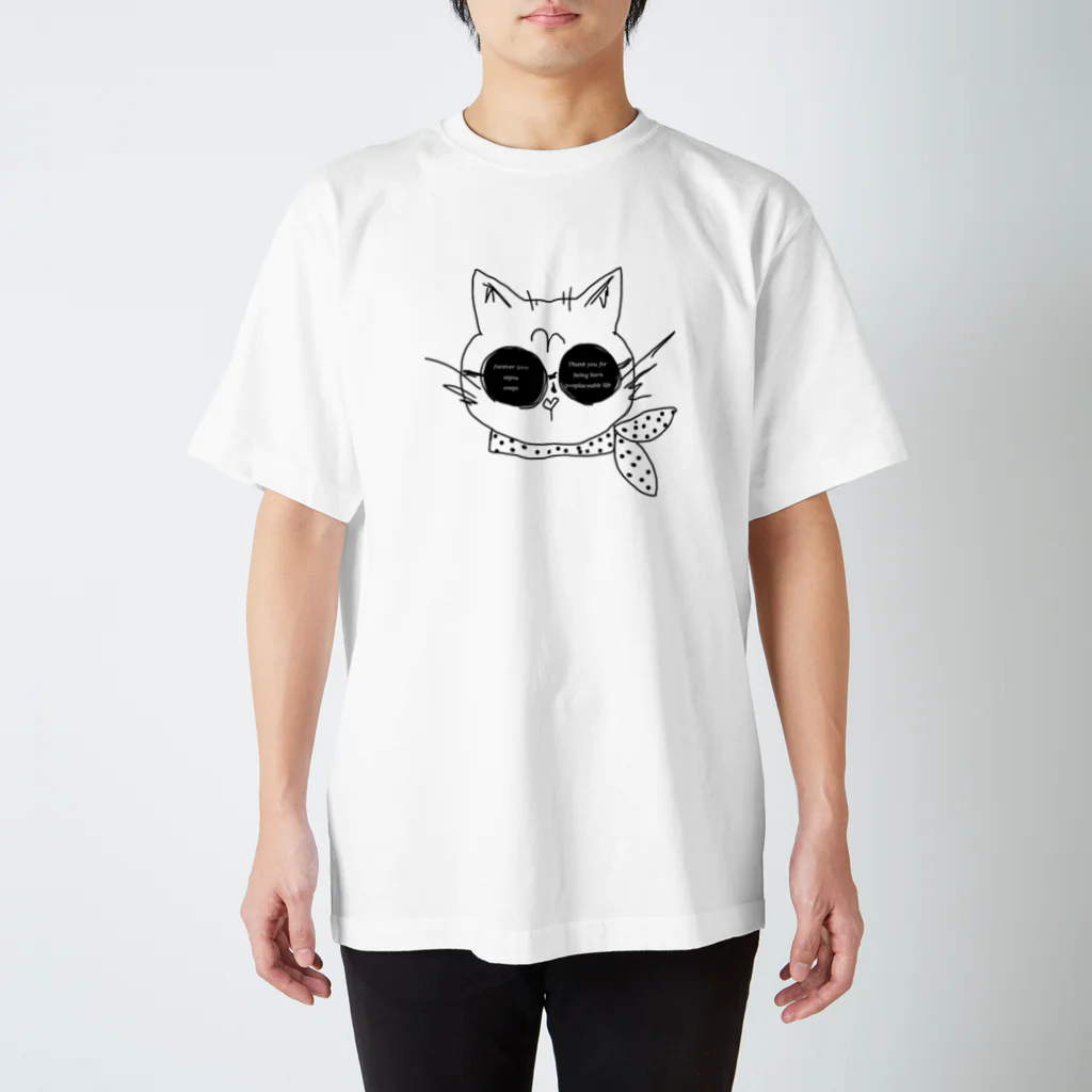 z_happinessのサングラス猫 スタンダードTシャツ
