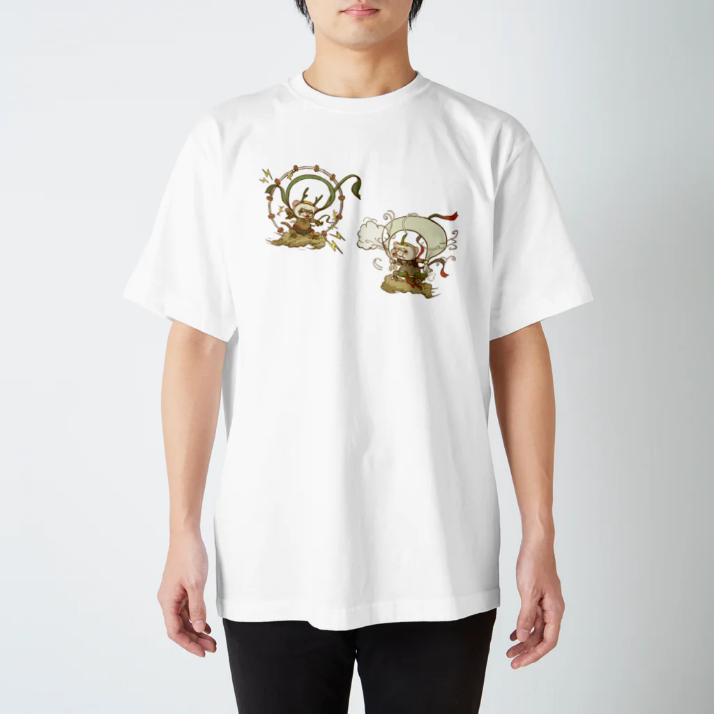 sasabayashi8の荒ぶるかた達　風神雷神 Regular Fit T-Shirt