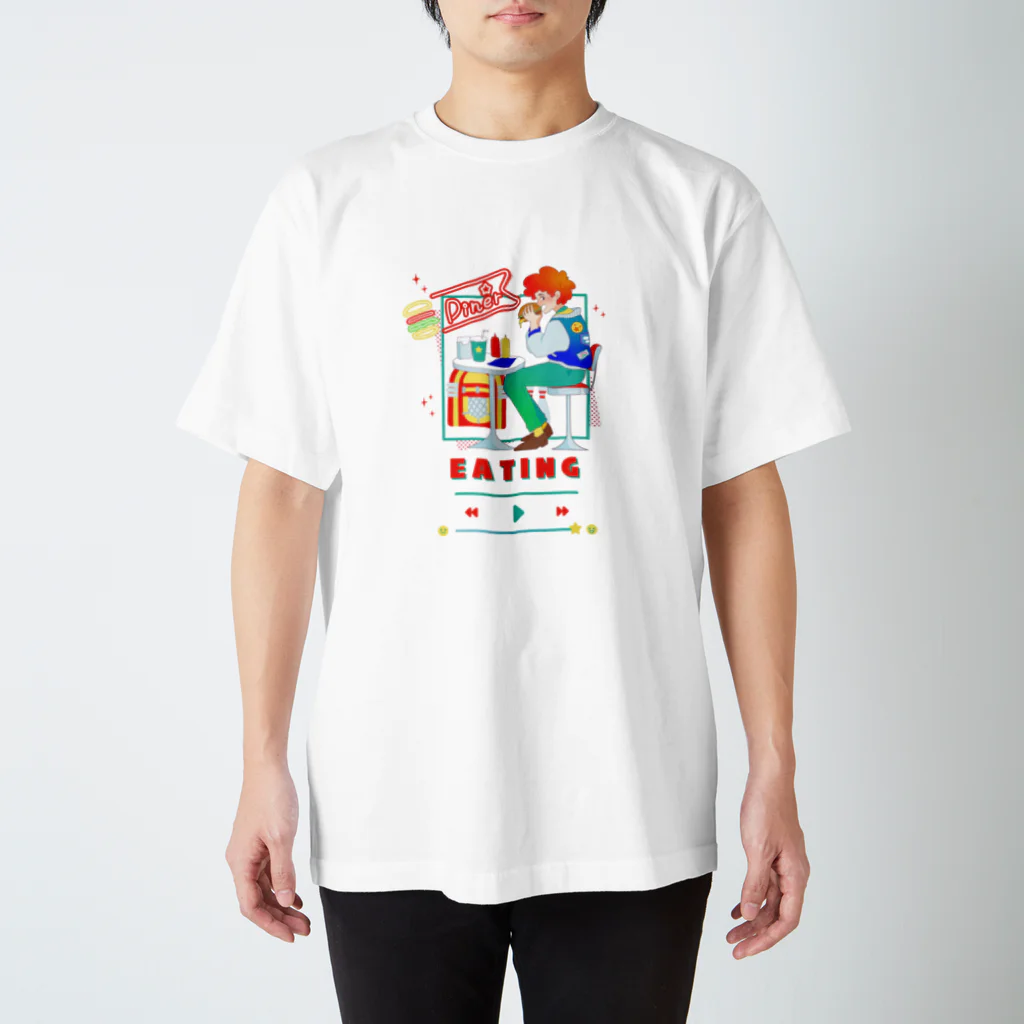 🧬るあ🦄のnowplaying-EATING01- Regular Fit T-Shirt