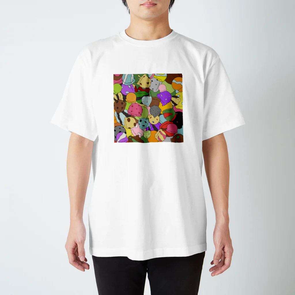 prunelleのカラフルアイスクリーム スタンダードTシャツ