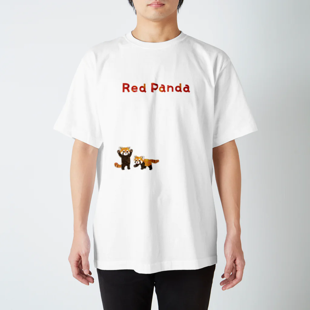 キクチミロのレッサーパンダ淡色 スタンダードTシャツ