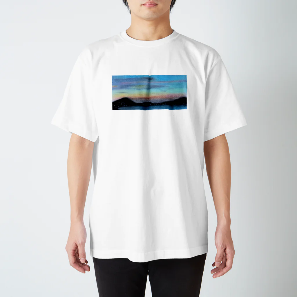 のぐちさきの海と夕暮れ スタンダードTシャツ