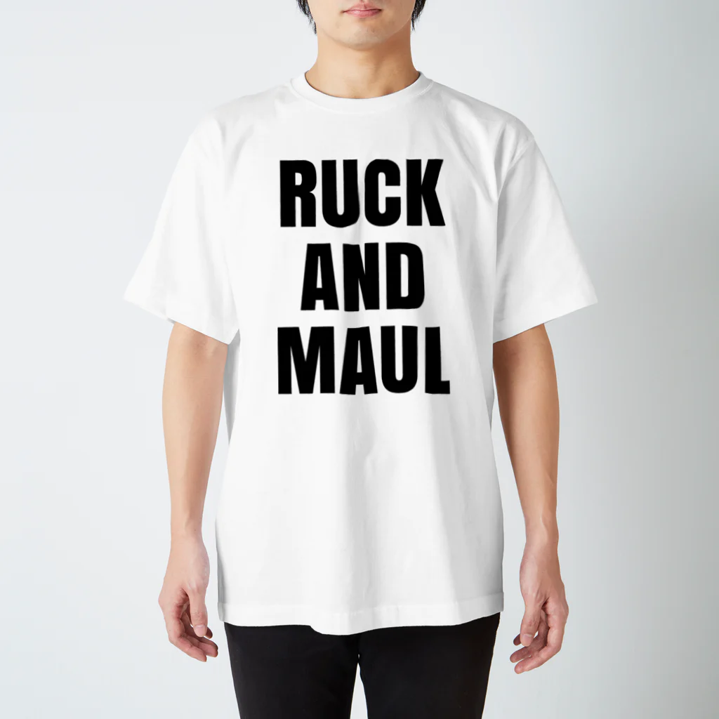 ラ式狂育委員会のラグビーラック＆モール（白） Regular Fit T-Shirt