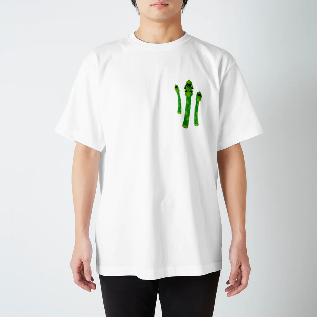 rocketdesignの北海道のアスパラとクマTシャツ2 スタンダードTシャツ