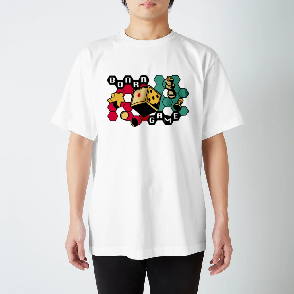 gamecafe_espaceのボードゲームシャツ　白 スタンダードTシャツ