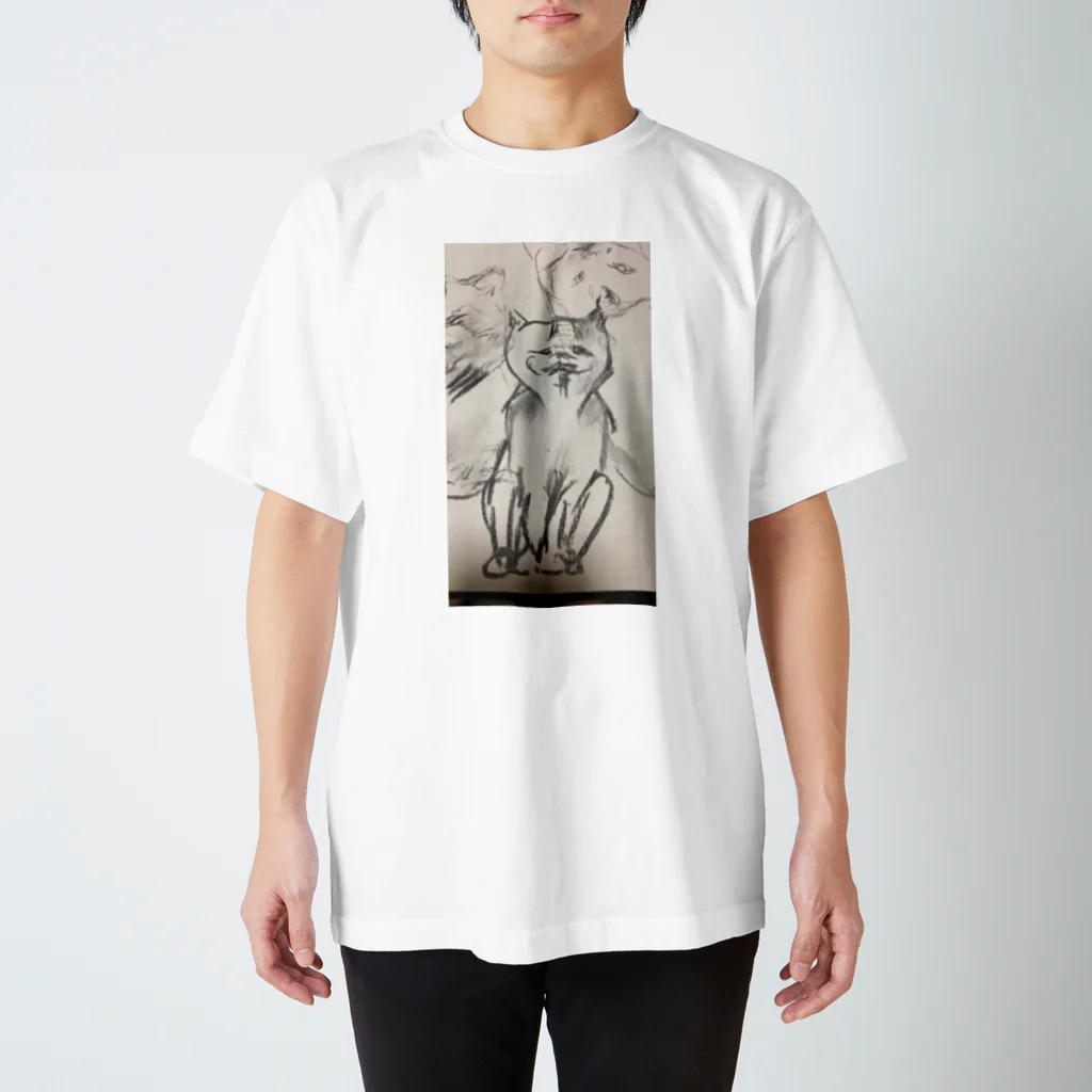 いしくみ動物園の邪悪な猫くん Regular Fit T-Shirt