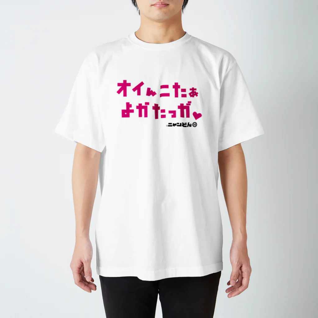 ©ニャンどんの部屋(公式)の❤️ニャンどん❤️おいんこたTシャツ（pink) Regular Fit T-Shirt