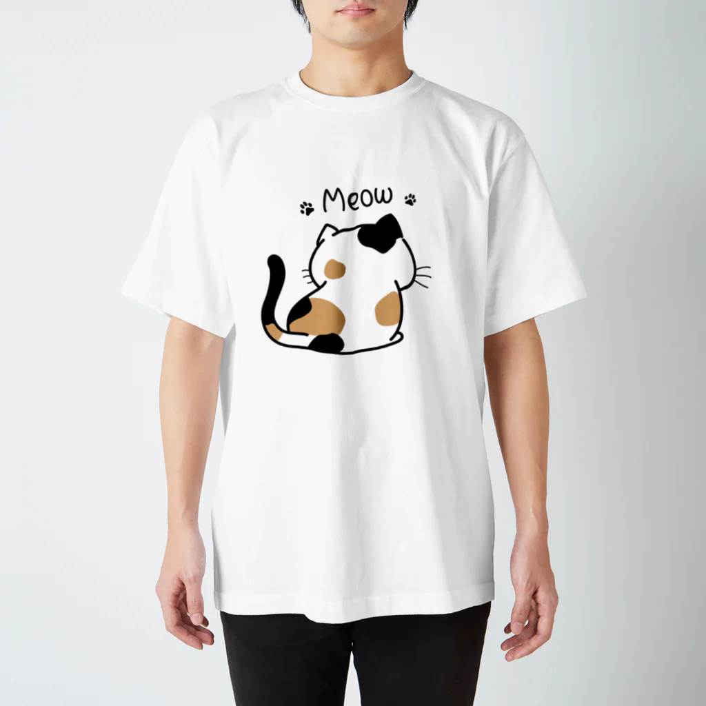 Links-Tの三毛猫後ろ姿 スタンダードTシャツ