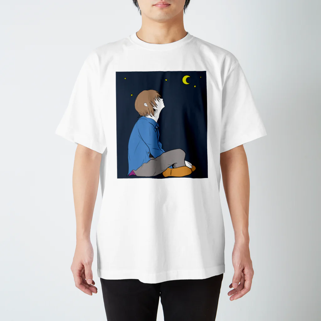 クロネノアトリエの夜空(気だるげ男子) スタンダードTシャツ