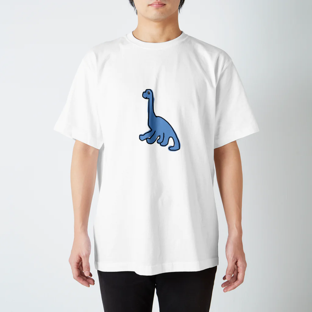 牡蠣が好きの恐竜くん Regular Fit T-Shirt