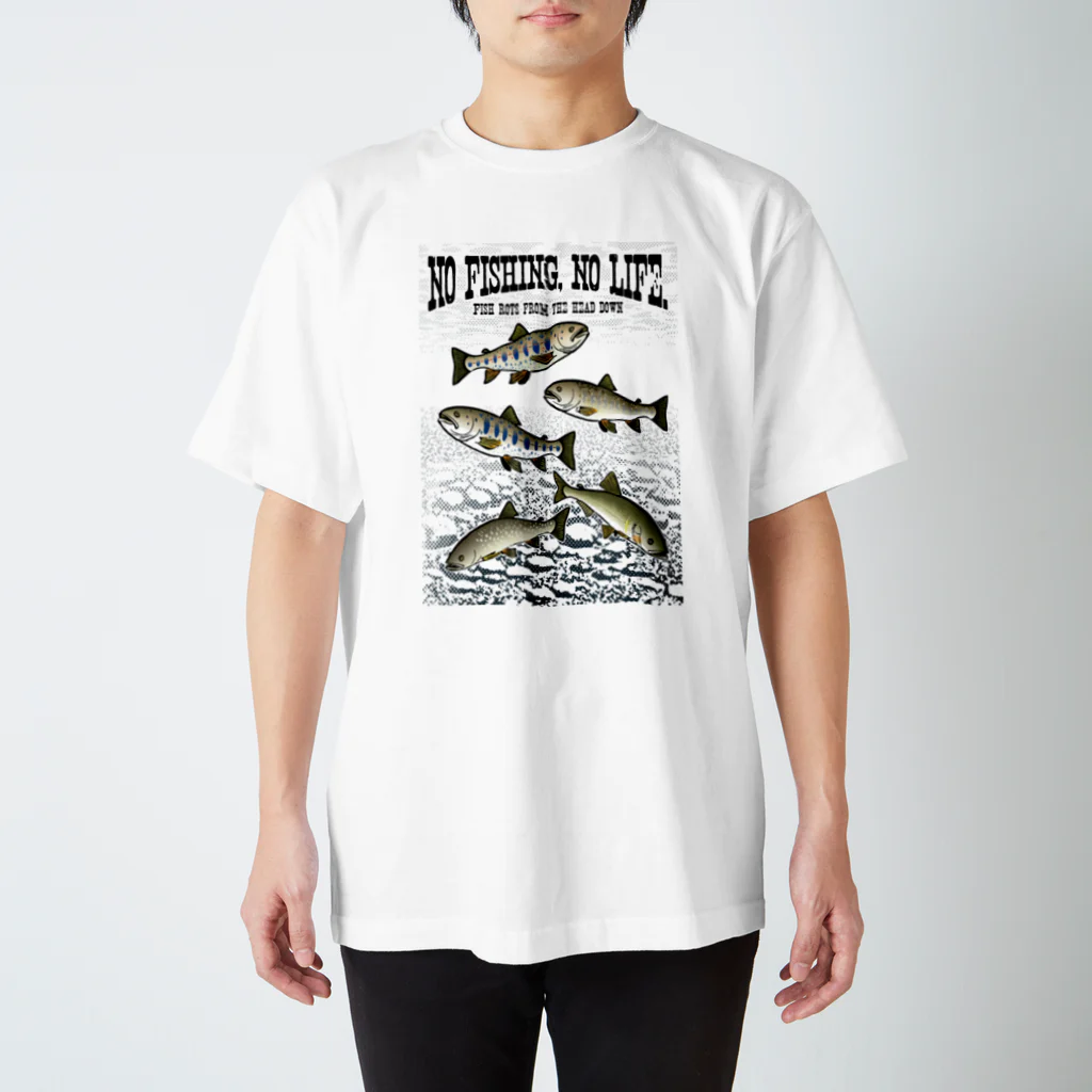 猫と釣り人のFISHING_T1C Regular Fit T-Shirt