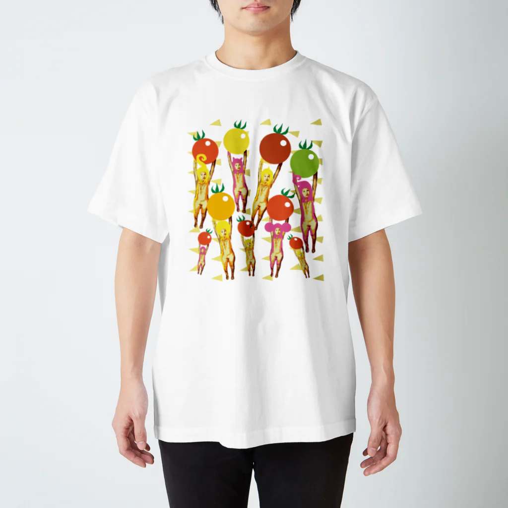 COULEUR PECOE（クルールペコ）のきんぴかトマト両面 スタンダードTシャツ