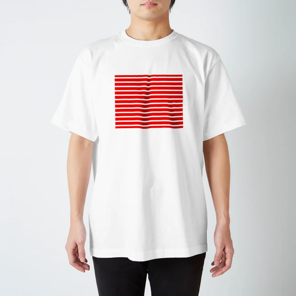 らぴの赤白ボーダー Regular Fit T-Shirt