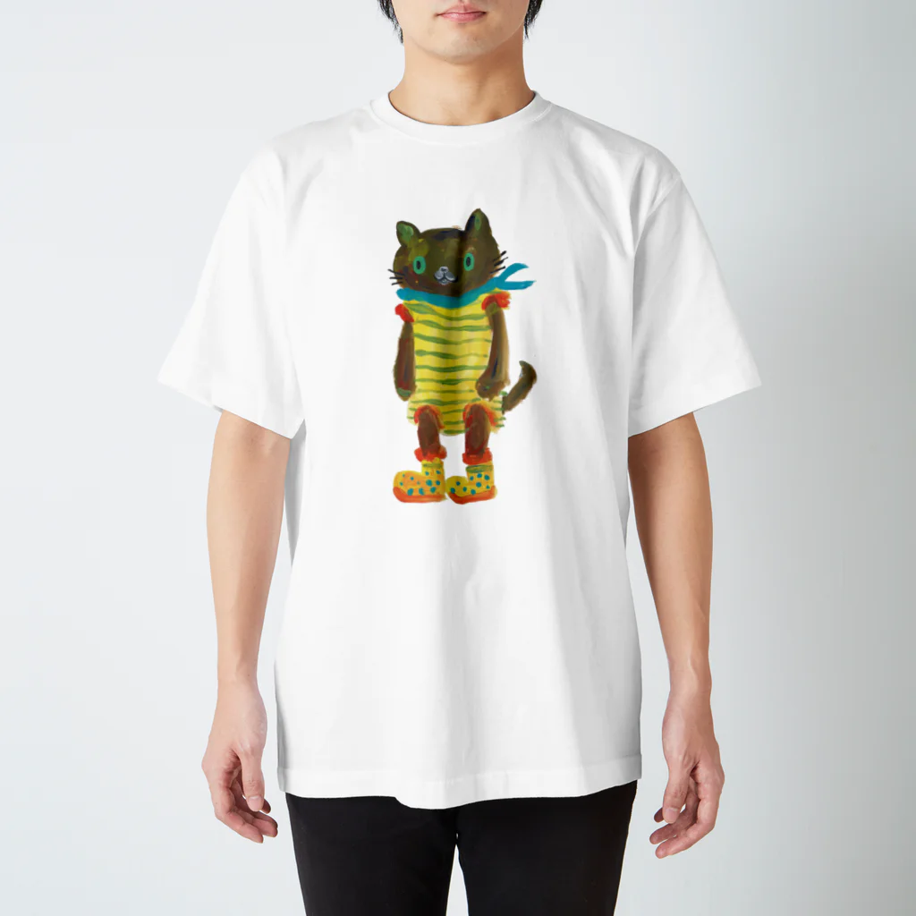 COULEUR PECOE（クルールペコ）のねこびとさん（チョコ） スタンダードTシャツ