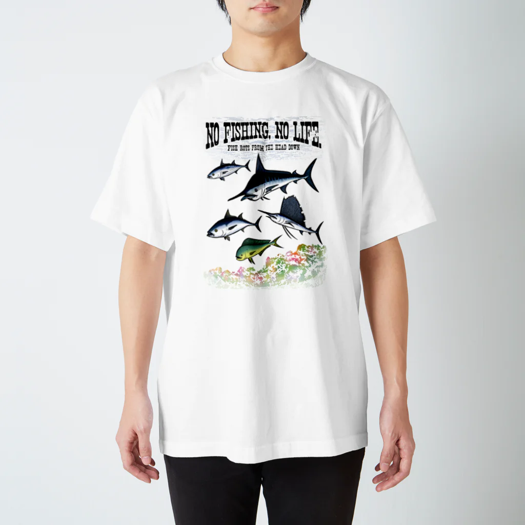 猫と釣り人のFISHING_S7C スタンダードTシャツ