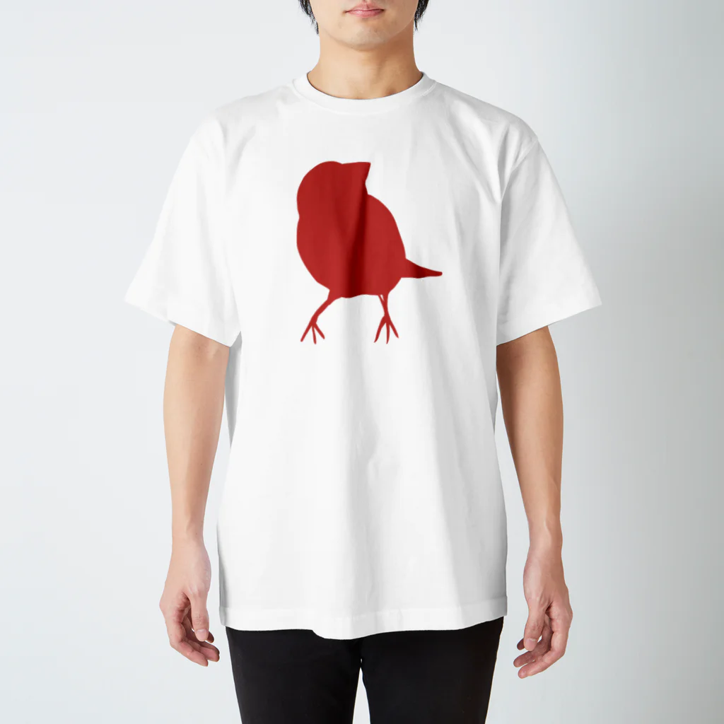 cotoLi （ことり）の文鳥シルエット（cotoLiロゴ） スタンダードTシャツ