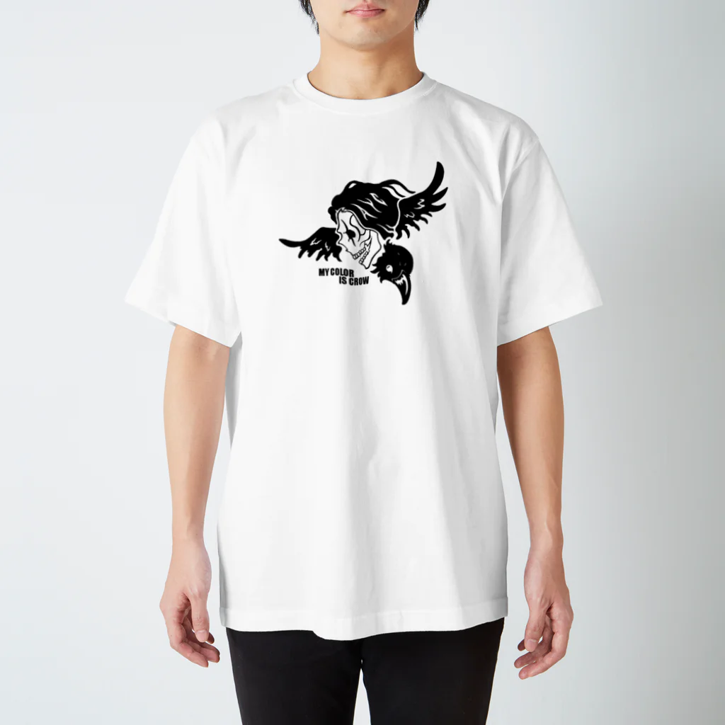 Atelier YAMA store -アトリエ ヤマ ストア-の【MY COLOR IS CROW】ホワイト Regular Fit T-Shirt