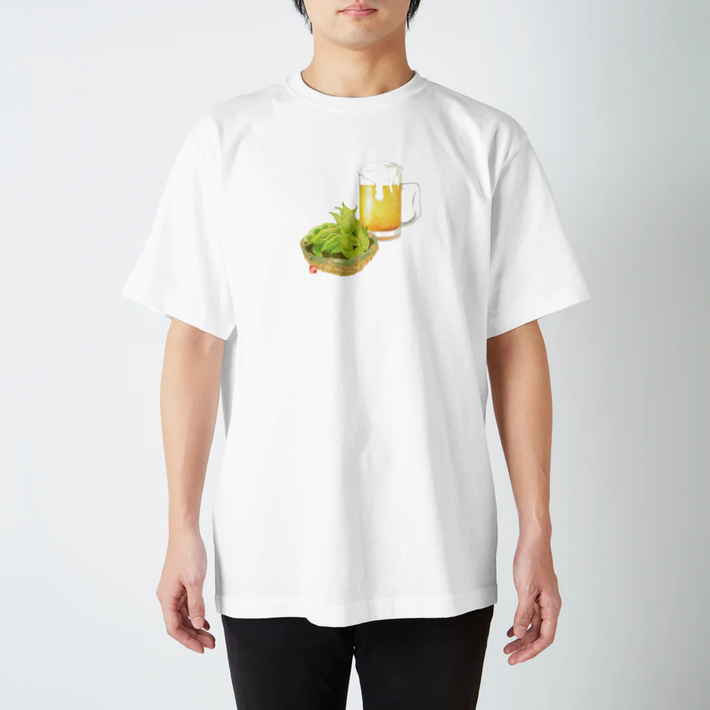 星野しずくのビールとえだまめ スタンダードTシャツ