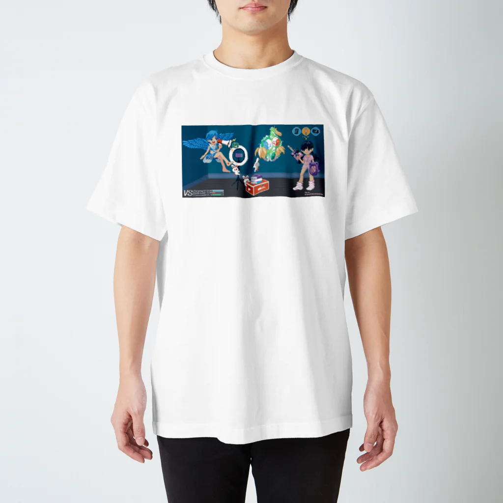 She is ...のSNS vs おうち時間 スタンダードTシャツ