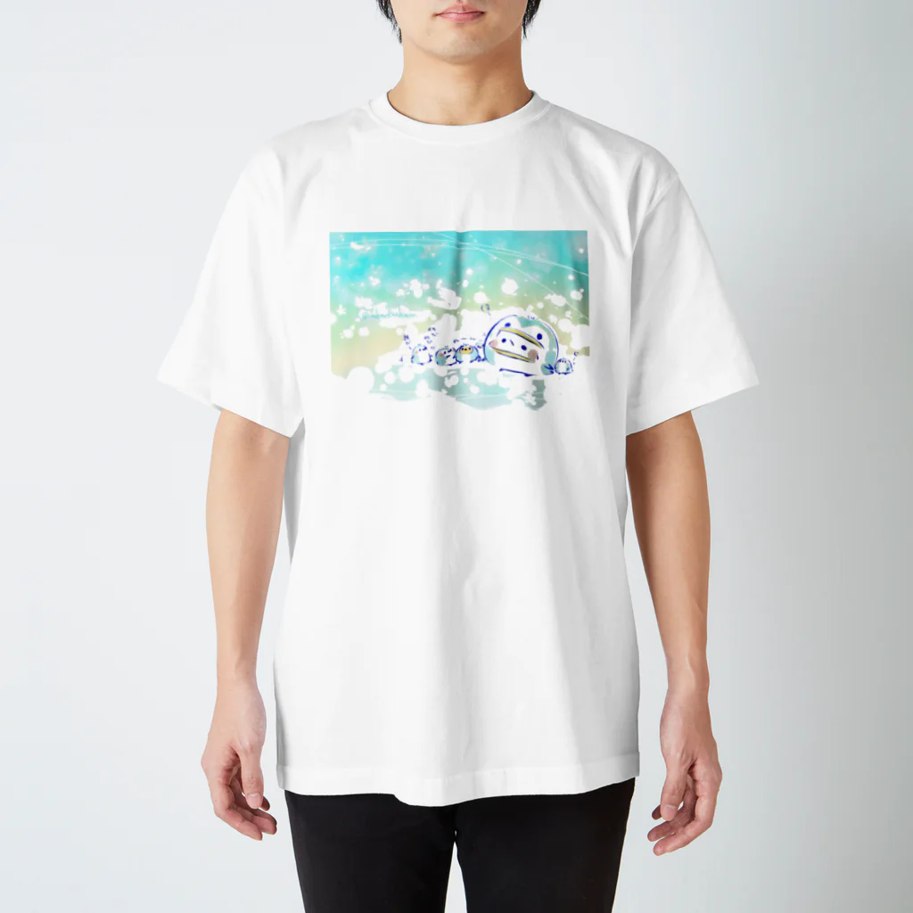 灯さかすのひんやりペンギンましまろう Regular Fit T-Shirt