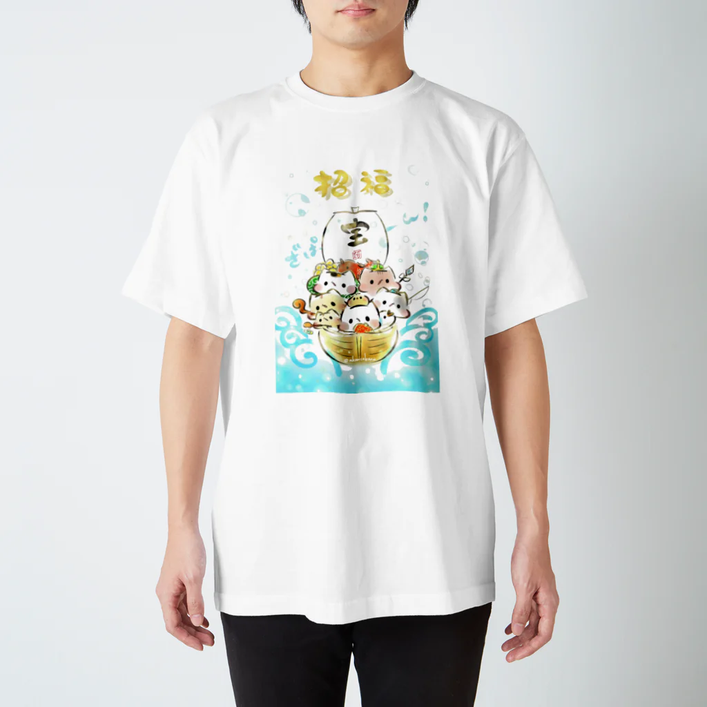 灯さかすの七福神ましまろうと仲間たち スタンダードTシャツ