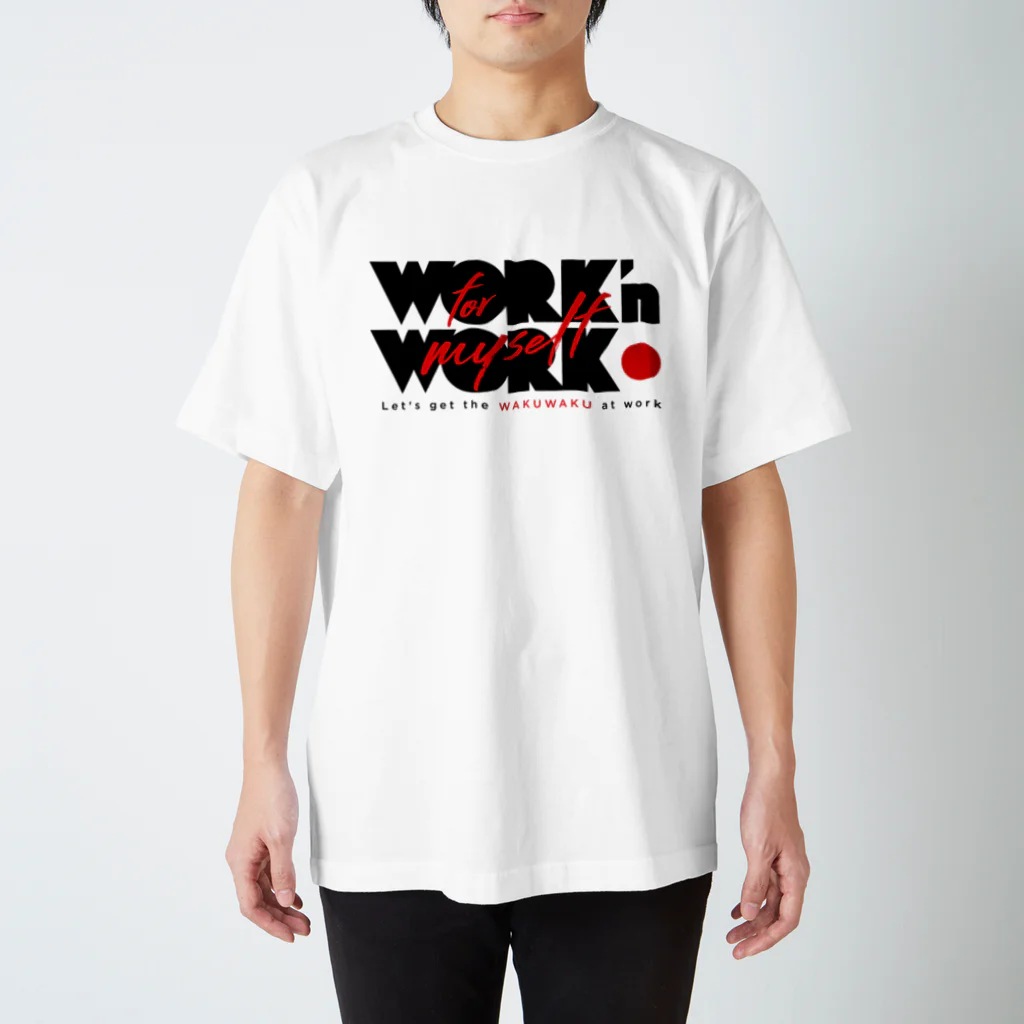 わくわく研究所のWORKnWORK Tシャツ WHITE Regular Fit T-Shirt