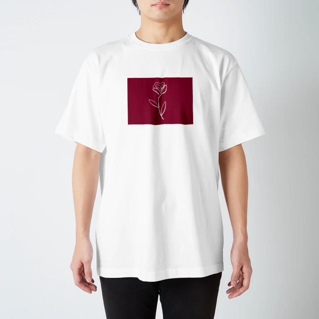 Lazyの1本のバラ Regular Fit T-Shirt