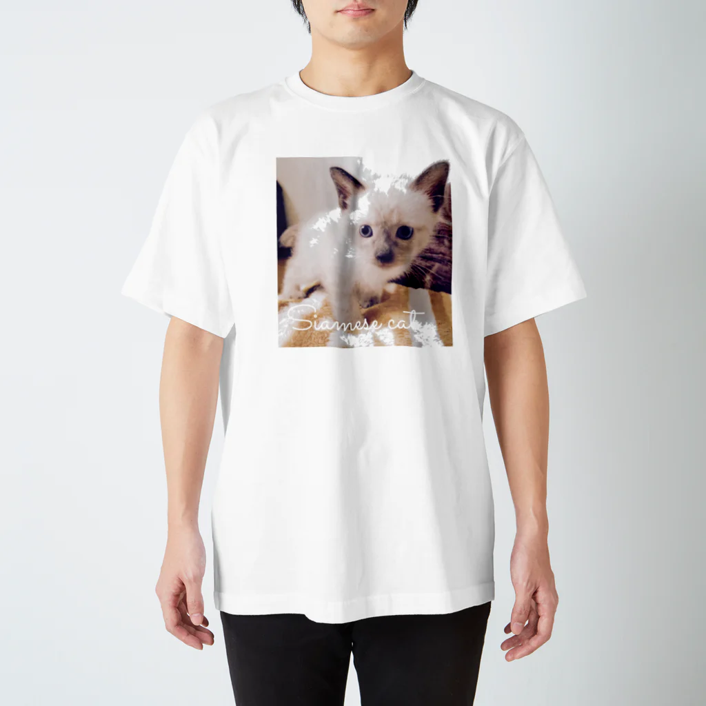 Siamese cat シャムのSiamese cat シャム猫 Regular Fit T-Shirt