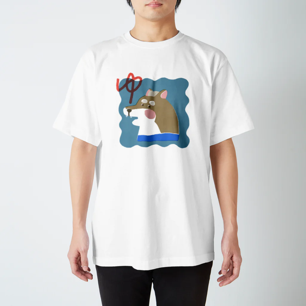 JACKY ILLUSTRATIONの銭湯 : しば湯 (茶) Tシャツ スタンダードTシャツ